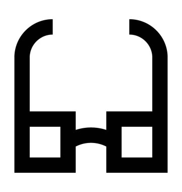 3D gözlük vektör simgesi