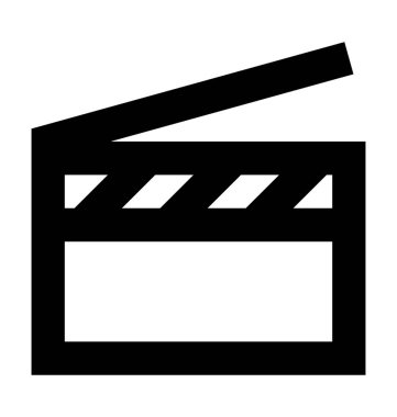 Clapper çizgi vektör simgesi