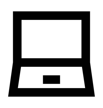 dizüstü bilgisayar çizgisi vektör simgesi