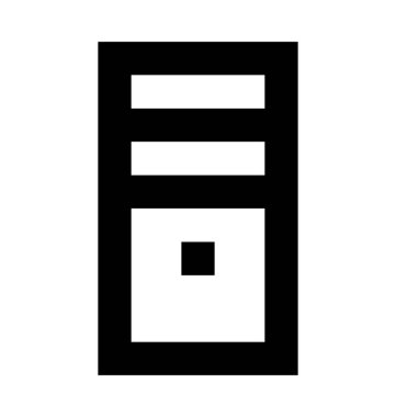 PC çizgi vektör simgesi