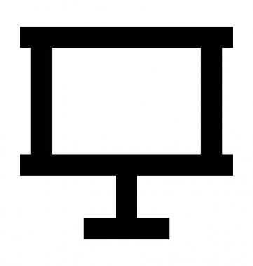 Şövale kurulu vektör simgesi