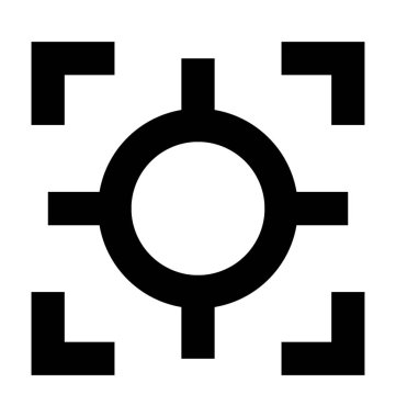 Odak aracı vektör simgesi