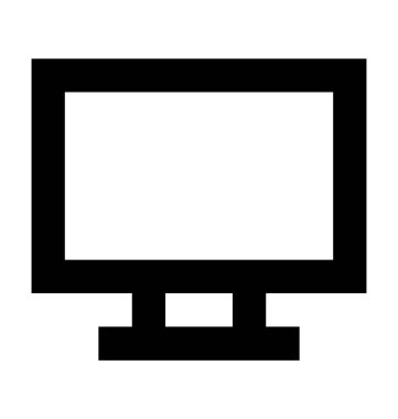 LCD çizgi vektör simgesi