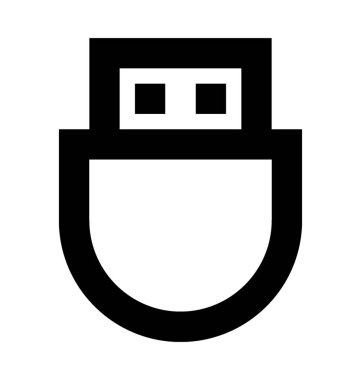 usb satır vektör simgesi