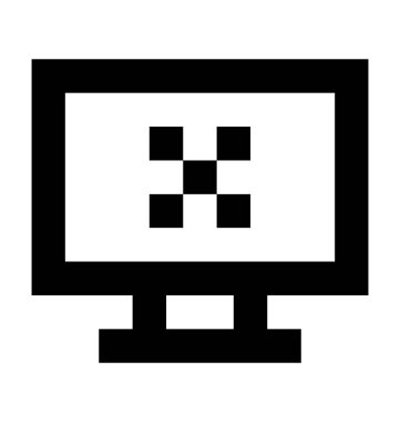 LCD çizgi vektör simgesi