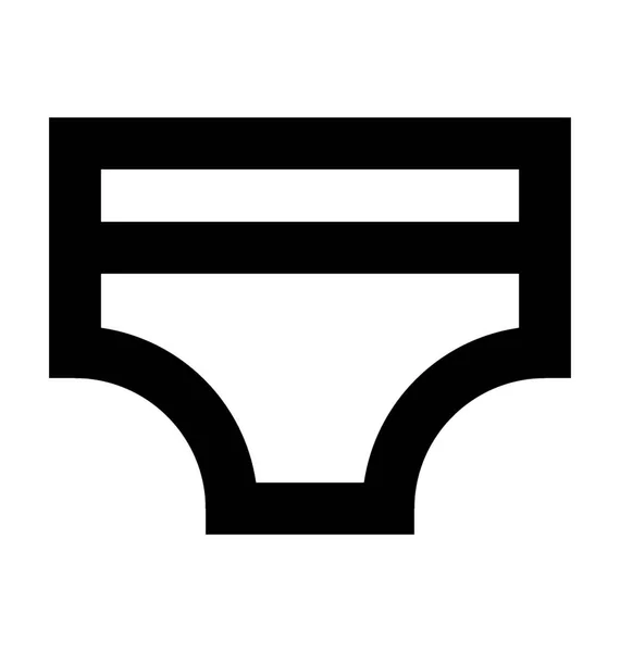 Underwear Vector Icon Clothes Line Vector Icon — Stock Vector