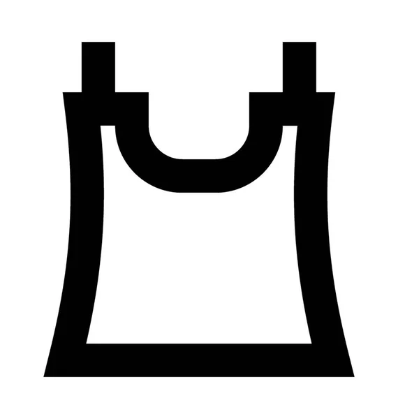 Underklädestopp Linje Vektor Symbol — Stock vektor