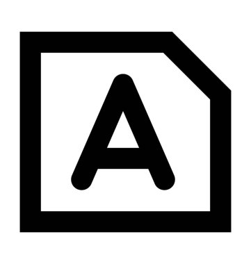 Metin sayfası vektör simgesi