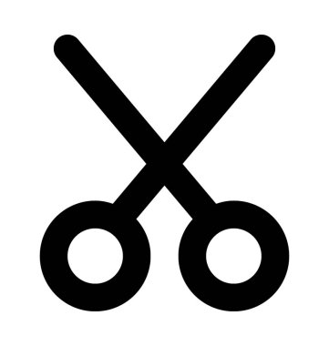 makas çizgi vektör simgesi