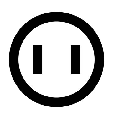 Soket satırı vektör simgesi