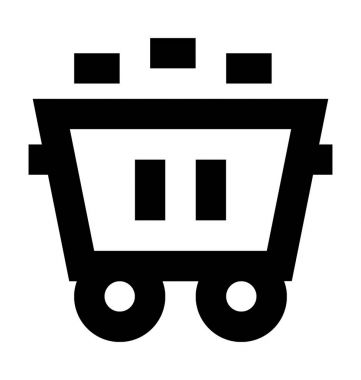 Mayın sepeti vektör simgesi