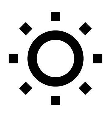 Parlaklık çizgi vektör simgesi