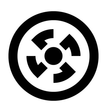 Fan hattı vektör simgesi