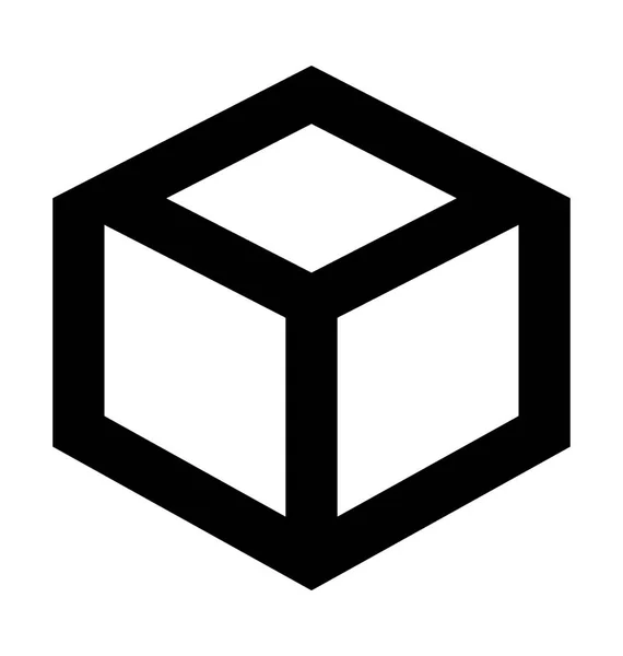 Icona Vettoriale Forma Cubo — Vettoriale Stock