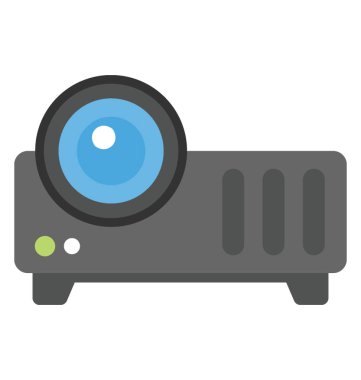 Düz simgesi projektör basit bir tasarım