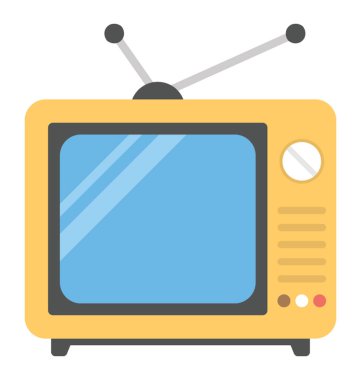 Düz simgesi tasarım bir televizyon