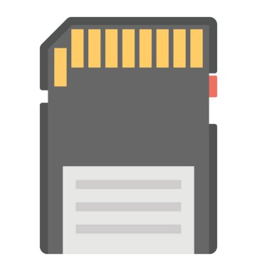 Bir depolama aygıtı, yumuşak ve sarkık yuvarlak düz simgesi tasarım