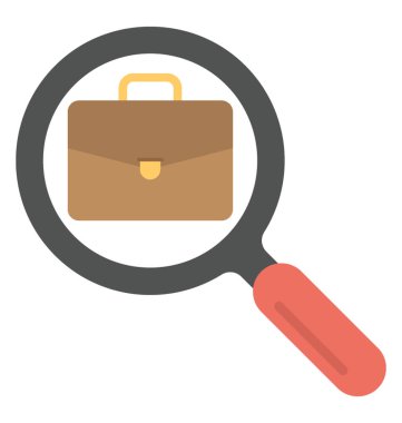 İş ya da iş arama kavramı bir düz simgesi tasarım