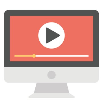 Video pazarlama gösterilen oyun işareti ile bir bilgisayar ekranı 