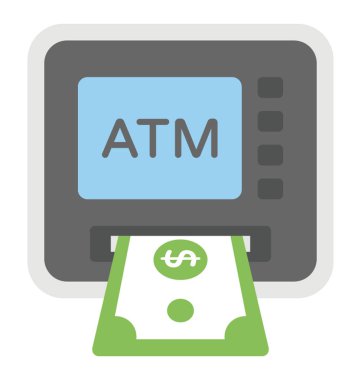 ATM Para Çekme düz simgesi