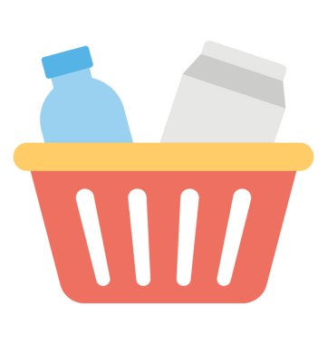 Alışveriş sepeti alışveriş bazı öğeler ile 