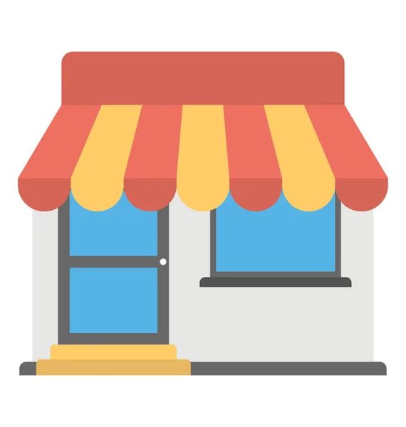 Store Street Shop Marketplace — Stock Vector