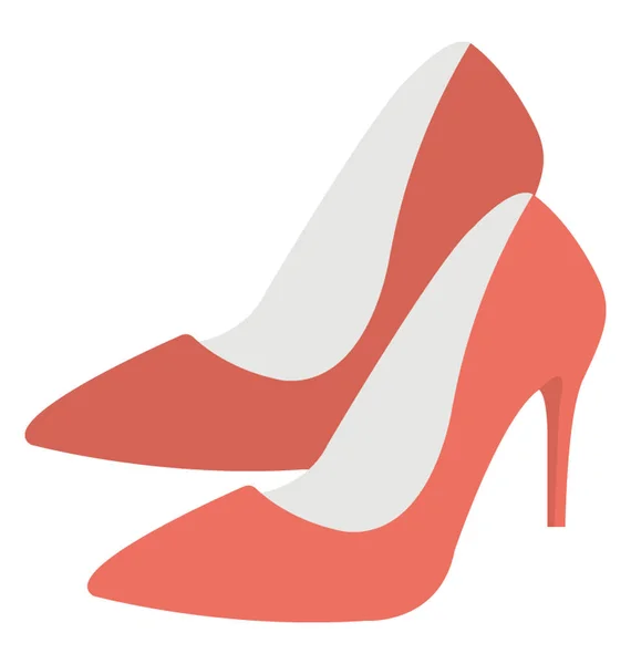 Пара Червоних Високих Підборів Взуття Насоса — стоковий вектор