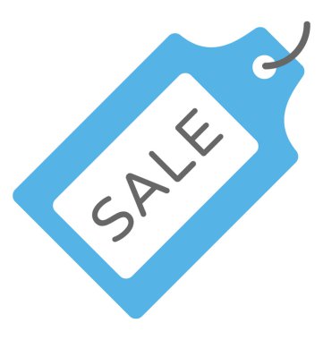 Satılık etiket. Alışveriş öğesi  