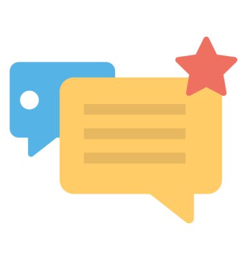 Geri bildirim balonu düz simgesinin 