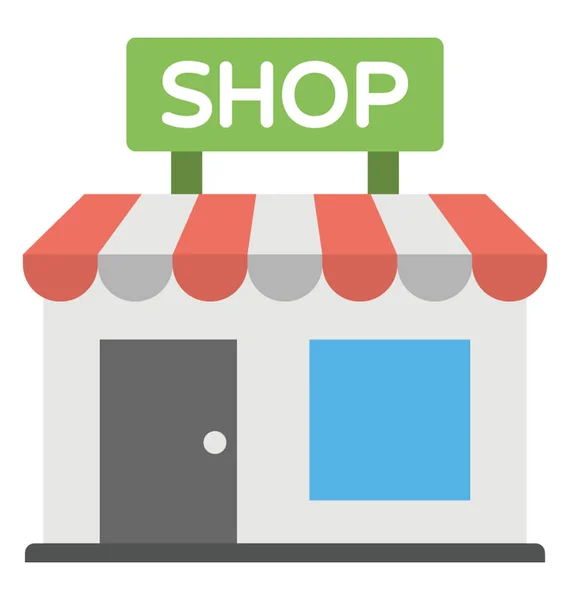 Shop Icon Flat Design — Stock Vector