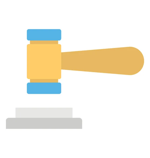 Flat Design Icon Gavel Representing Auction Concept — Stock Vector