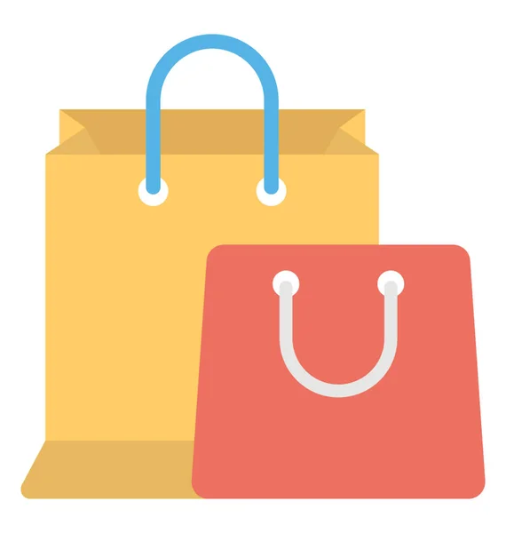 Bolsa Compras Icono Plano — Vector de stock