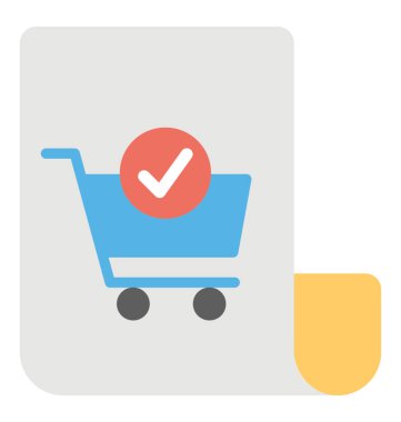 Alışveriş sepeti onay işareti. Kullanıma alma kavramı 