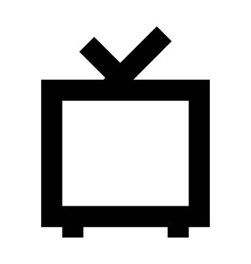 Vintage Tv vektör simgesi