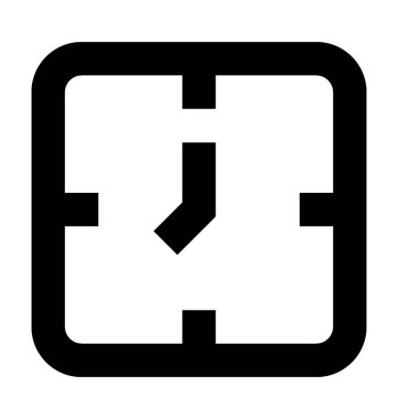 saat çizgisi vektör simgesi