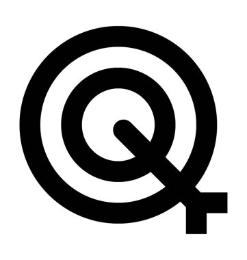 Dart tahtası çizgi vektör simgesi