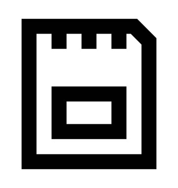 hafıza kartı vektör simgesi