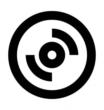 CD çizgi vektör simgesi