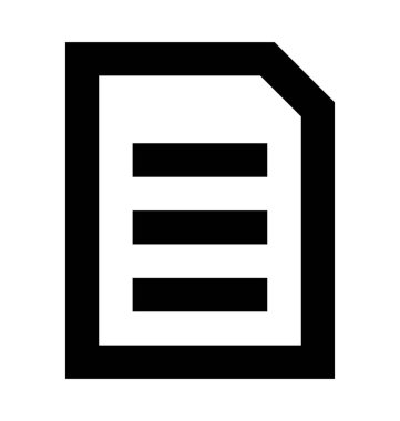 belge satırı vektör simgesi