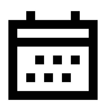 takvim çizgisi vektör simgesi