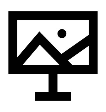 Tuval çizgi vektör simgesi