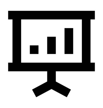 Grafik sunum vektör simgesi