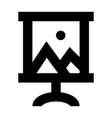 Tuval çizgi vektör simgesi