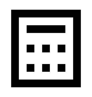 hesap makinesi çizgi vektör simgesi