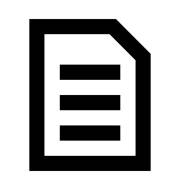 belge satırı vektör simgesi