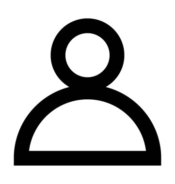 Kullanıcı çizgi vektör simgesi