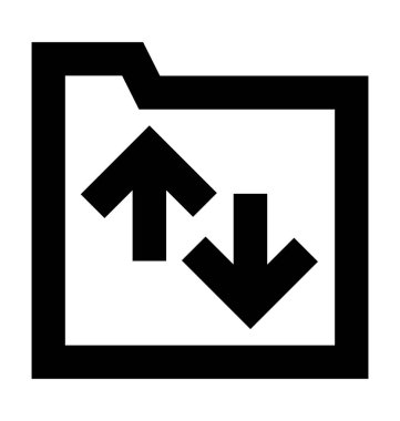 Klasör paylaşımı vektör simgesi