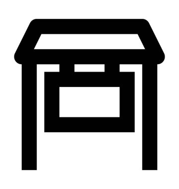 Tabela çizgi vektör simgesi