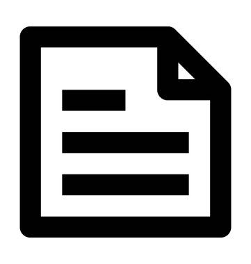 belge satırı vektör simgesi