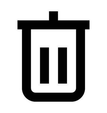 Çöp Kovası satırı vektör simgesi